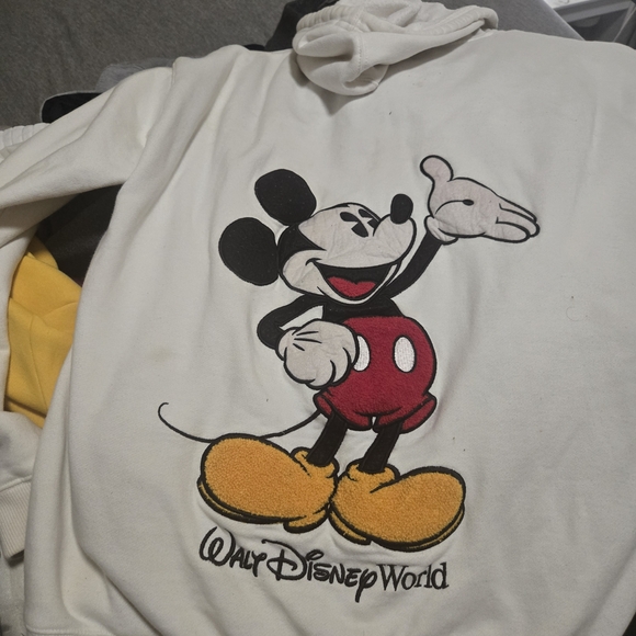 Disney Other - Disney Cream Hoodie with Classic Mickey Graphic